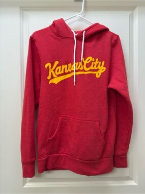 Kansas City Red Hoodie with Yellow Script